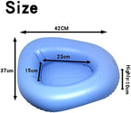 KIKIGOAL Bigger Washable Portable Air Inflation Blue Bed Pan Bedridden Elderly Inflatable Stool Bedsore Toilet