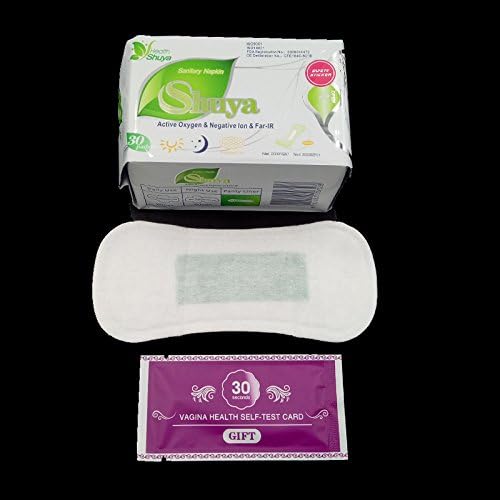 SHUYA Patented Anion Regular&Overnight Pads and Panty Liners Combination Suit Packaging with Free Testing Gift, Mint Herbal Scented-68Count (Pack of 5)
