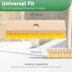 Deck Scrub Brush Head 7.87" - Heavy Duty Concrete & Wooden Deck Scrub Brush With Hard Nylon Bristles