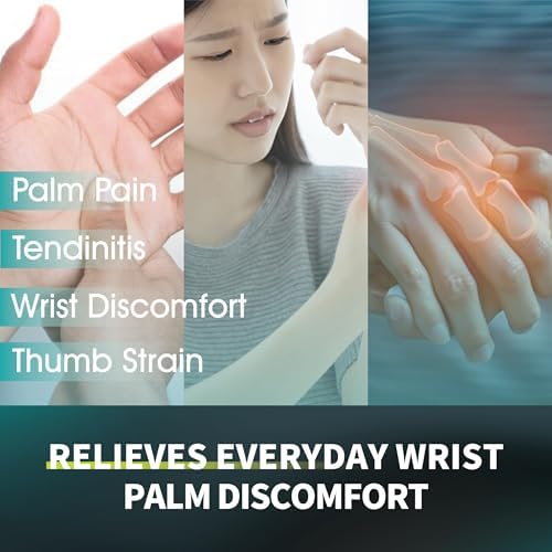 Vital Salveo Compression Gloves for Arthritis & Wrist Support – Thumb & Wrist Sleeve for Pain Relief, Typing, Carpal Tunnel, Tendonitis – Fingerless, for Men & Women (1PC)-Small