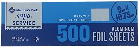 Food Service Aluminum Foil Sheets 500 Sheets