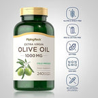 Piping Rock Olive Oil Softgel Capsules | 1000mg | 240 Pills | Organic Extra Virgin Cold Pressed Supplement | Non-GMO, Gluten Free Formula