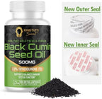 KING TUT'S SECRET Black Seed Capsules - 500 mg 100 Softgels - Nigella Sativa Extract, Black Cumin Supplement for Hair, Antioxidant Support, Immune System - Halal Black Seed Cumin Oil Capsules