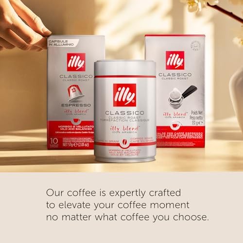 illy Coffee K Cup, Pods for Keurig Machines, Classico Medium Roast, 100% Arabica, Premium Italian Coffee, 32 Count, 1 Pack