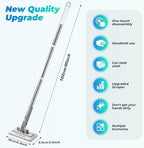 Snap on Grip Mini Mop, No-Touch Lazy Mop, Touch-Free Cloth Attachment, Secure Cleaning Pad Grip, Compact Design, Disposable Dust Mop for House Wall,Bathroom, Windows, Corners 6 Cloth