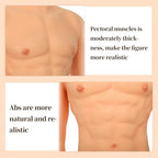SUAISKR Silicone Muscle Suit with Arms Realistic Male Chest Abs Suit Fake Muscle Costume for Cosplay Halloween