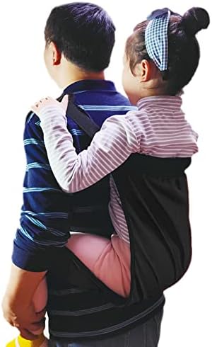 Lightweight Kids Carrier Belt Short Journeys Hiking Back Pack Belt Outdoor Children Lift Sling for Transferring Children to Car,Wheelchair,Vehicle,Bed,Chair (Black)