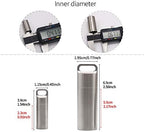 HRX Package Waterproof Stainless Steel Pill Case Keychain, Durable Small Pill Box Bottle Holder Tough for Men Purse Pocket Outdoor EDC Tool Kit