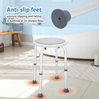 Adjustable Bath Seat, Bathroom Bathtub Shower Chair Stool for Elderly and Disabled, Seniors Tub Transfer Bench for Inside Shower (Grey, Basic Version)