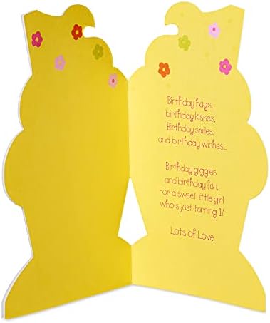 American Greetings 1st Birthday Card for Girl (Cupcake)