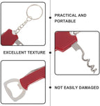 2 Pcs Bottle Opener Keychain Black+Red Key Chain Bottle Opener for Beer and Wine, Small and Practical, Easy to Carry, Open The Lids of Beer and Wine Bottle Easily, Corkscrews and Openers Tools
