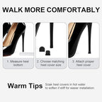 15 Pairs Heel Caps for High Heel, 4 Pairs Heel Pads for Shoes Women, 5 Sizes Stiletto Heel Caps Protectors