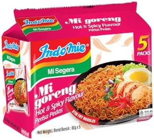 Indomie | Mi Goreng Instant Noodles, Halal Certified, Original Flavor, 3 Ounce (Pack of 5)