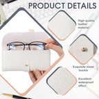Nuogo 30 Pack Eyeglass Case Soft Glasses Case Studded Sunglasses Pouch Portable PU Leather Bag for Women Men