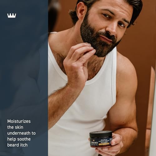 Cremo Beard & Scruff Cream, Palo Santo (Reserve Collection), 4 oz - Soothe Beard Itch, Condition and Offer Light-Hold Styling for Stubble and Scruff