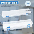 3 Pack Translucent Plastic Paint Brush Holder, Long Paint Brushes Watercolor Pens Pencils Drawing Tools Storage Box Container Case(13" x 2.8" x 1.4")