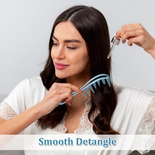 5 Pcs Large Shark Teeth Hair Combs Wide Tooth Comb Curl Comb for Brushing out Curls Professional Salon Afro Coarse Combs for Men Women Wet Wavy Thick Hair Styling Home Barber
