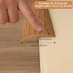 Floor Transition Strip Self Adhesive,Carpet & Flooring Transitions Edging Trim Strip,Vinyl Threshold Strip Suitable for Threshold Height Within 5mm (118inch, Light Brown Wood Grain)