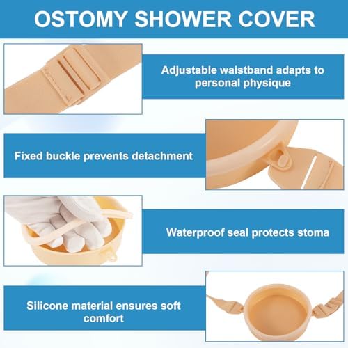 Ostomy Shower Cover, Stoma Ostomy Waterproof Bath Cover, Ostomy Supplies, Ostomy, Colostomy, Ileostomy Shower Protector, Skin Color