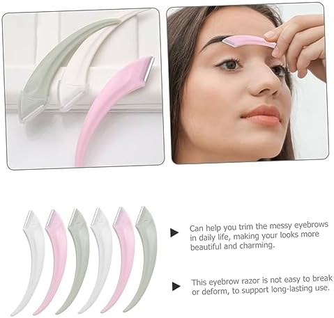 FOMIYES 2sets Stainless Steel Face Razors for Women Eyebrow Shaver Facial Hair Removal Tool 6pcs*2