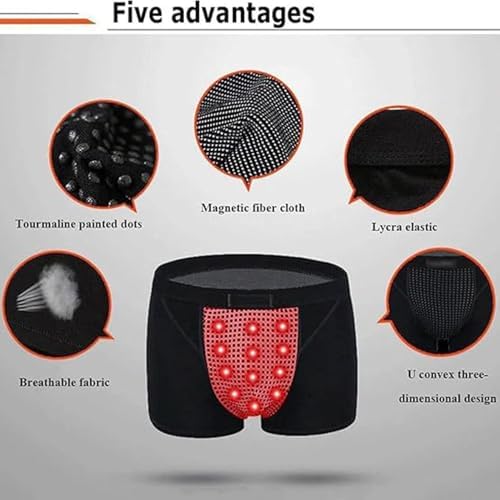 Men's Magnetic Therapy Underwear Briefs Enlargement Functional Boxer Briefs 3-Packs Health Care Panties Physiological Shorts