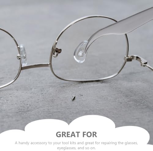 Glasses Repair Kit 528pcs Eyeglass Screws Nose Pads Set with Anti-Slip Sleeves and Ear Hooks Portable Eyeglass Repair Tool for Sunglasses and Spectacles Maintenance Random Color