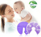 Hot Cold Gel Bead Breast Therapy Pack,Breast Ice Packs for Breastfeeding,Relief for Breastfeeding,Nursing Pain, Mastitis,Engorgement,Plugged Ducts, Boost Milk Let-Down & Production (#42 Purple)