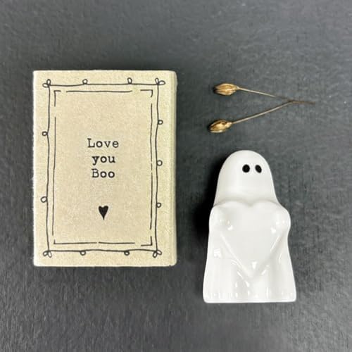 East of India Mini Matchbox Love You Boo Halloween Ghost, Friendship Gift, Keepsake Gift