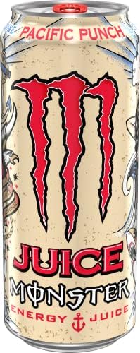 Monster Energy Juice Monster Pacific Punch, Energy Drink, 16 Ounce | Energy + Juice, Pack of 15