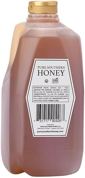 5 lbs. 100% Raw & Unfiltered Gallberry Honey - American Made by Pure Southern Honey