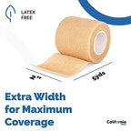 12 Pack Self-Adhesive Bandage Wrap - 2 Inches x 5 Yards - Elastic Self Adherent Cohesive Wrap Bandage - Breathable Athletic Tape for Wrists, Knee, Ankle - First Aid Sports - Brown
