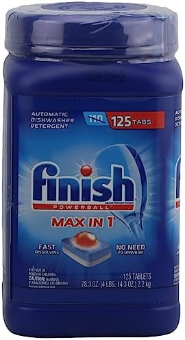 Finish Power Ball Max In One Plus 125 Tablets Net Wt 78.3 Oz