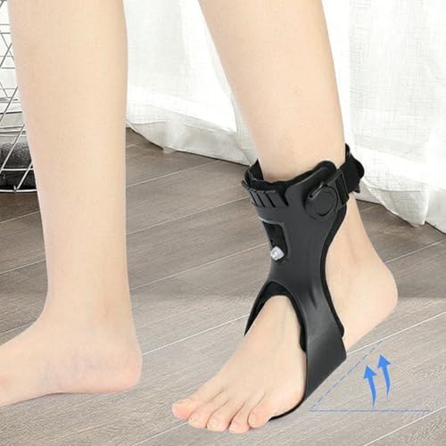 Drop Foot Brace, Foot Drop Stabilizers Brace, Adjustable Ankle Foots Orthosis Support with Inflatable Air-bags, Lightweight Ankle Braces Stabilizers for Varus Correction, Improves Walking Gait, Left L
