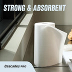 Cascades PRO Select Kitchen Roll Towel - Strong and Absorbent 2-Ply Paper Towels for Kitchens, Breakrooms, Schools, Offices - Recycled, Compostable - 250 Sheets/Roll, 12 Rolls/Box -K250 - White