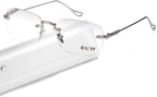 LUFF Rimless Reading Glasses for Men Women | Ultra Lightweight 0.6oz | Computer Readers Anti-Eyestrain | +1.0 to +4.0