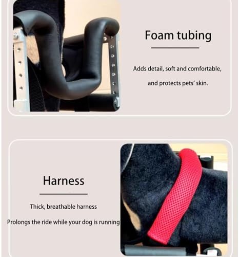 Dog Front Leg Wheelchair | Sturdy, Lightweight & Stylish | Adjustable Height Rack & Comfort Foam Tubing(Xs)