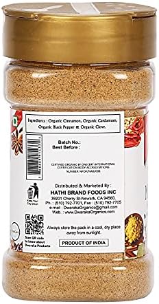 Dwaraka Organic - Tea Masala, 3.5oz, Healthy, Organic, Non GMO, All Natural