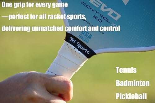 Racket Overgrip - Absorbent Grip Tape for Badminton, Pickleball & Tennis | Sweat-Wicking and Perforated - 5 Pack