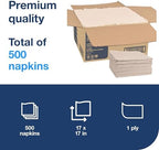 Tork LinStyle Disposable Linen-Feel White Dinner Napkin, Flat 1-ply, 17" x 17", 1 x 500 Napkins, NC7100