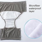 Urinary Incontinence Briefs, Breathable Incontinence Underpants Made of Cotton, Leak-Proof Underwear Washable Reusable Moderate Urinary Incontinence Briefs (Color : Green, Size : X Large)