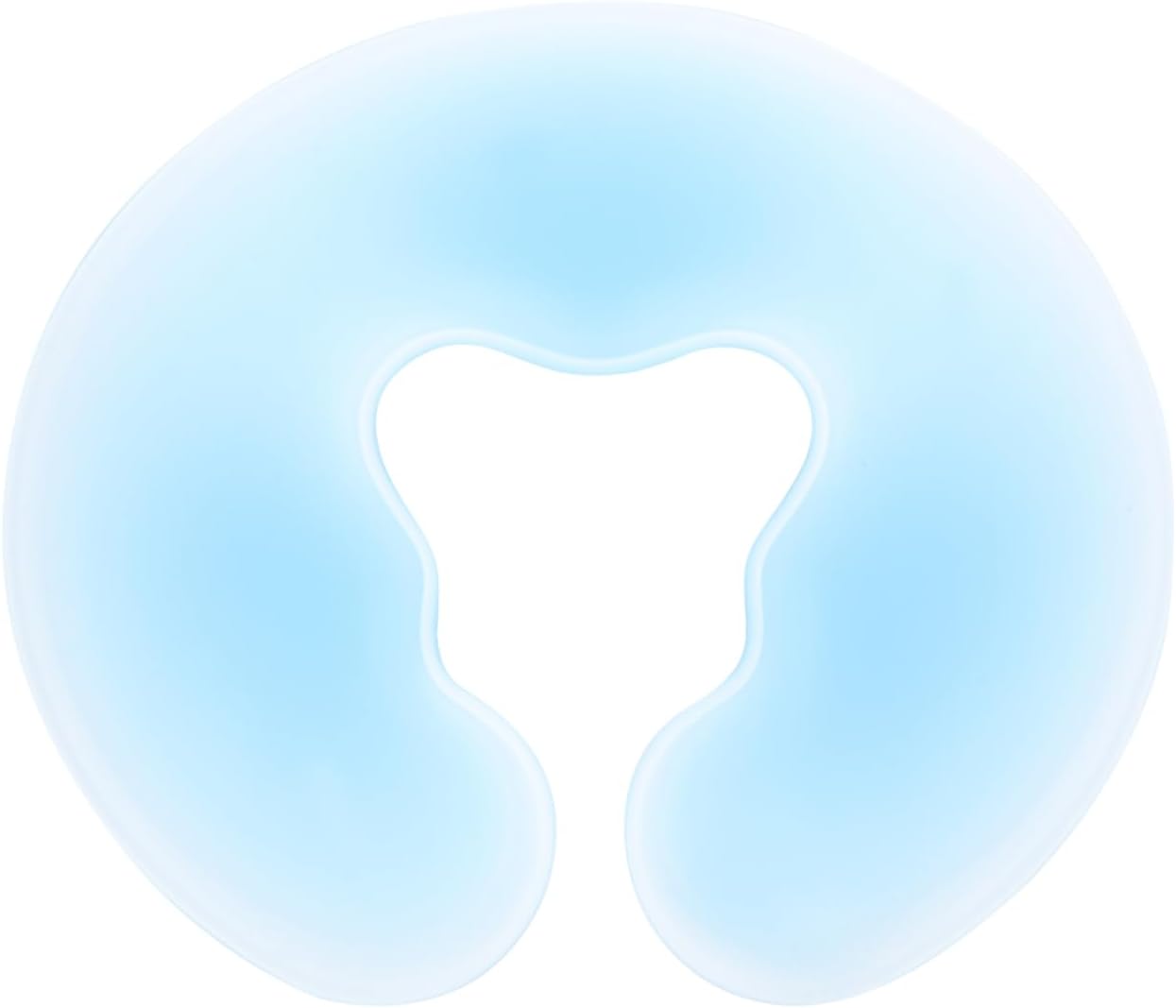 U-Shaped Silicone Face Pillow for Relaxation and Massage Breathable Hole Design Ideal for Spa and Beauty Salon Comfortable Silicone Cushion in Blue