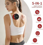 5-in-1 Smart Dynamic Cupping Therapy Massager Set, 12 Levels Heat & Suction Cupping Kit for Massage Therapy, Electric Cupping Device with Red Light Therapy for Back Pain, Knots, Muscle Soreness (Red)