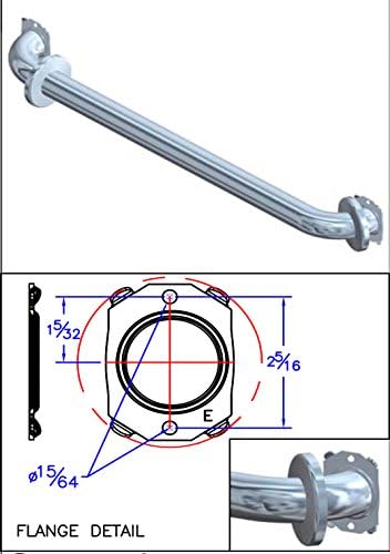 Brey-Krause Grab Bar - 60-inch Straight, 1.5-inch Diameter Tubing