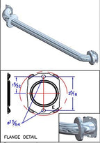 Brey-Krause Grab Bar - 60-inch Straight, 1.5-inch Diameter Tubing