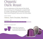 Cru Kafe Dark Roast USDA Organic Espresso Coffee Capsules (50 Pods) Fairtrade Coffee Pods Compatible with Nespresso Original Line and Pixie Machines