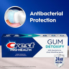 Crest Pro-Health Gum Detoxify Deep Clean Toothpaste 2.6 oz - Anticavity, Antibacterial Flouride Toothpaste, Clinically Proven, Gum and Enamel Protection, Plaque Control