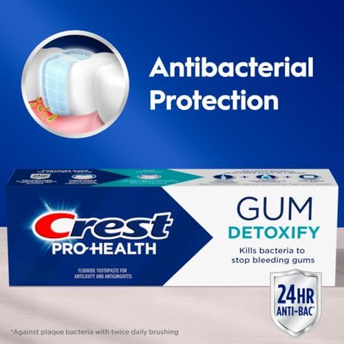 Crest Pro-Health Gum Detoxify Deep Clean Toothpaste 2.6 oz - Anticavity, Antibacterial Flouride Toothpaste, Clinically Proven, Gum and Enamel Protection, Plaque Control