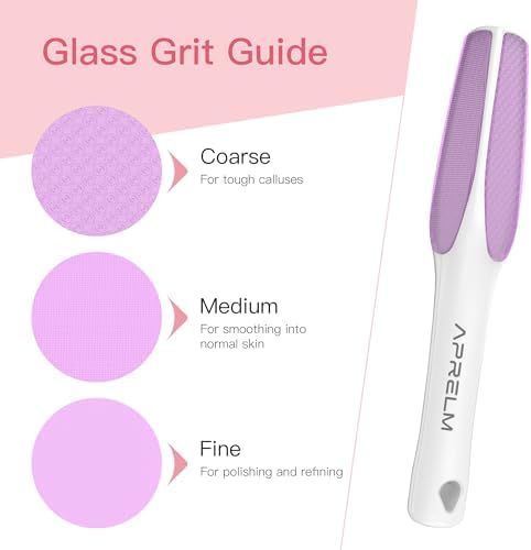 APRELM 3-Sided Nano Glass Foot File, 3-in-1 Coarse/Medium/Fine Foot Callus Remover, Professional Callus Remover for Feet Hard Skin Smooth Polishing (Pink)