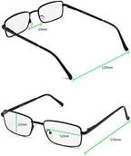 Success Eyewear Reading Glasses Set of 3 Metal Full Rim Glasses for reading for Men and Women