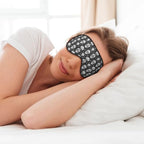 Black White Simple Skull Print Sleep Masks for Women Men, Double-Sided Eye Masks for Sleep, Blackout Eye Covers for Travel Sleeping